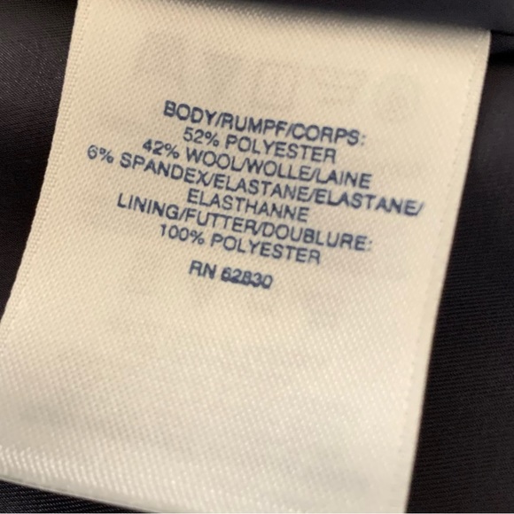 NWT WASHABLE WOOL BLEND TWO BUTTOM TRADITIONAL BLAZER BY LANDS END ❤️FULLY LINED - Picture 11 of 12